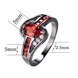 May Birthstone Garnet Ring