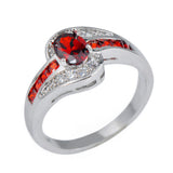May Birthstone Garnet Ring