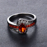 May Birthstone Garnet Ring