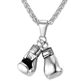 Golden Boxing Glove Pendant Charm Necklace