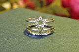 Star Heart Design Shiny Zircon
