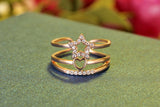 Star Heart Design Shiny Zircon